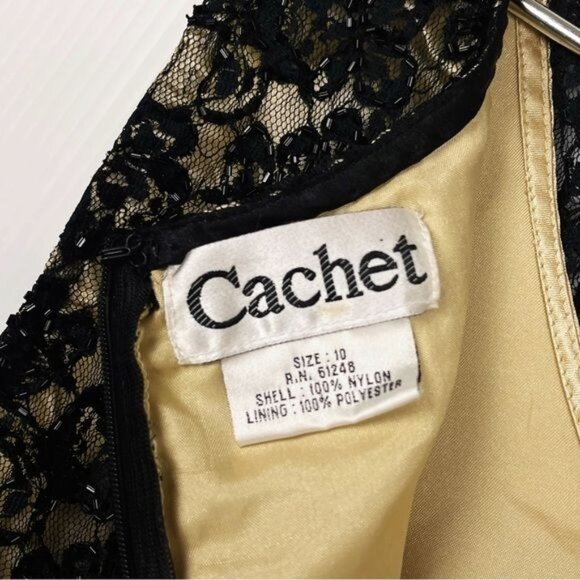 CACHET Black beaded Embellished sleeveless blouse size 10 - Picture 5 of 8